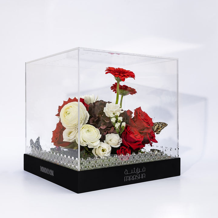 Farasha Box - Elegant Red & White